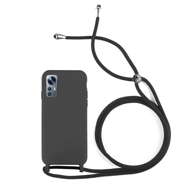 Capa Xiaomi 12 Pro Silicone Cordão - Preto