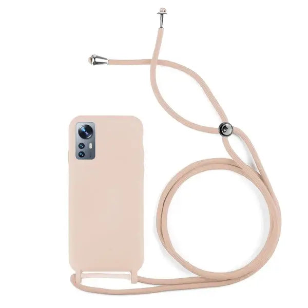 Capa Xiaomi 12 Pro Silicone Cordão - Rosa