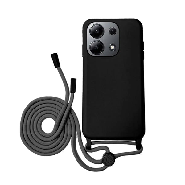 Capa Xiaomi Redmi Note 13 4G Silicone Cordão - Preto