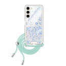 Capa Samsung Galaxy S26 Purpurina Cordão - Azul Turquesa
