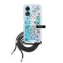 Capa Oppo A98 5G Purpurina Cordão - Preto