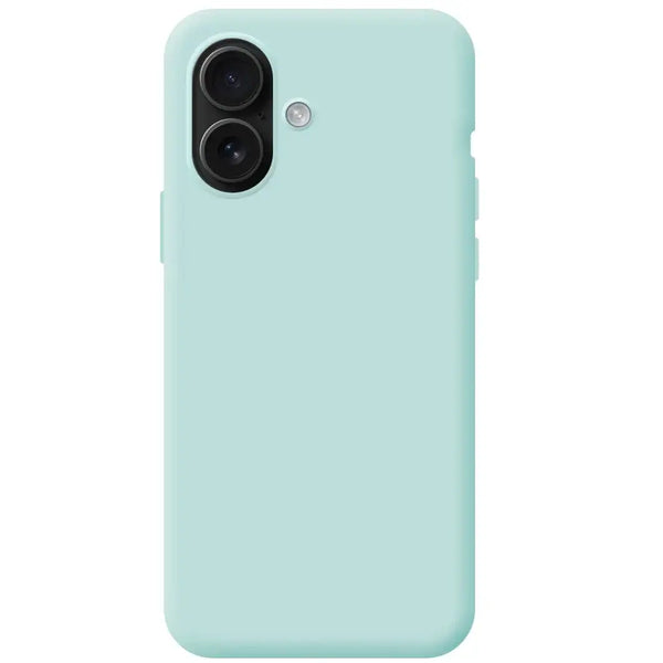 Capa iPhone 16 Silicone Premium - Azul Turquesa