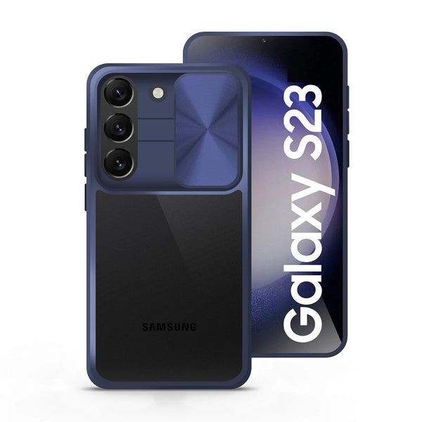 Capa Samsung Galaxy S23 Tampa Deslizante Premium - Azul Marinho
