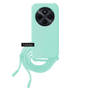 Capa Xiaomi Redmi 14C Silicone Cordão - Azul Turquesa