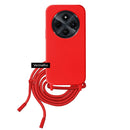Capa Xiaomi Redmi 14C Silicone Cordão - Vermelho