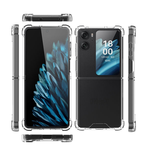 Capa Transparente com Cantos Reforçados para Oppo Find N2 Flip