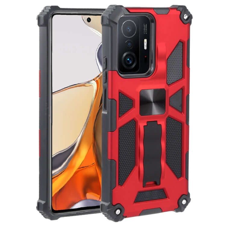 Capa Xiaomi 11T/ 11T Pro Militar Aluminio Iman Anel - Vermelho