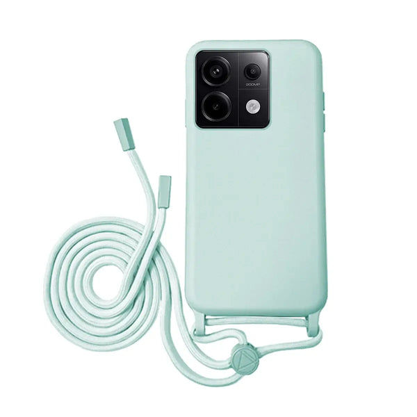 Capa Xiaomi Redmi Note 13 5G Silicone Cordão - Azul Turquesa