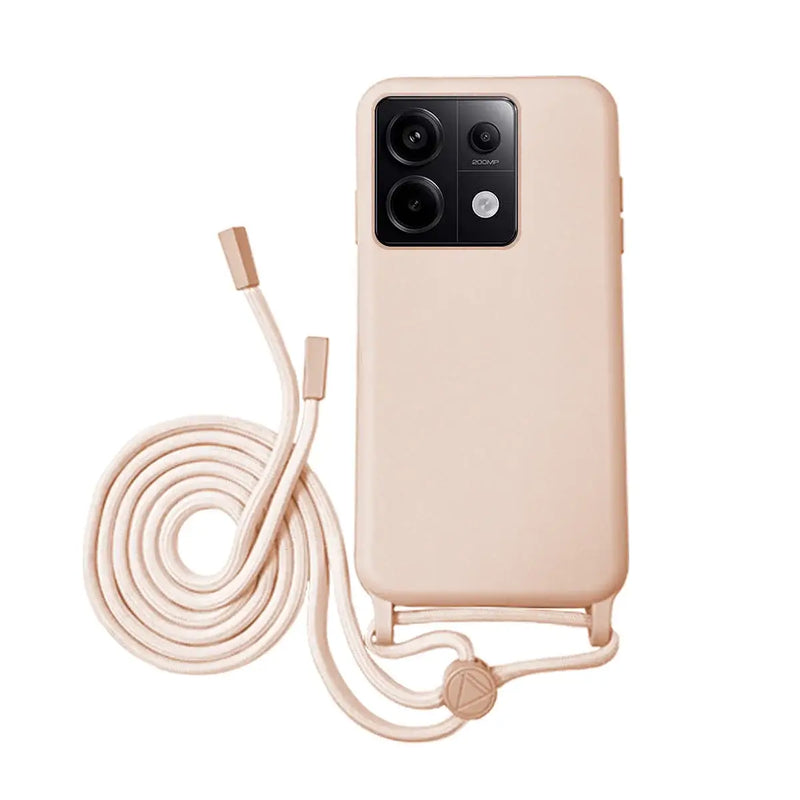 Capa Xiaomi Redmi Note 13 Pro 5G Silicone Cordão - Rosa