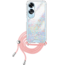 Capa Oppo A60 Purpurina Cordão - Rosa