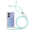 Capa Xiaomi Redmi Note 13 4G Purpurina Cordão - Azul Turquesa