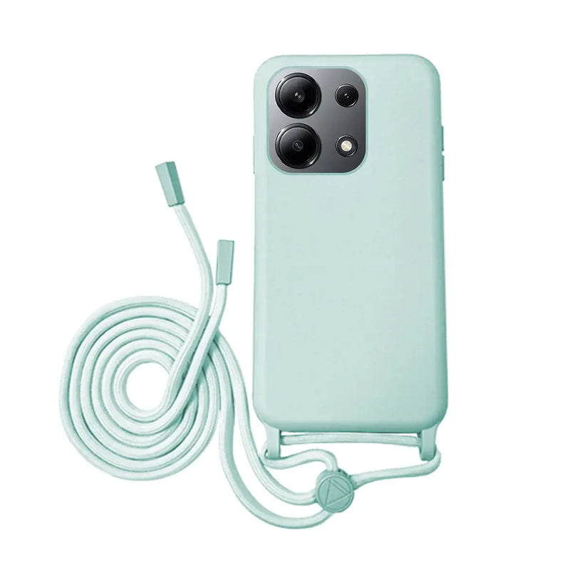 Capa Xiaomi Redmi Note 13 4G Silicone Cordão - Azul Turquesa