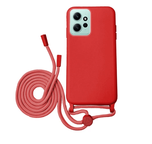 Capa Xiaomi Redmi Note 12 4G Silicone Cordão - Vermelho