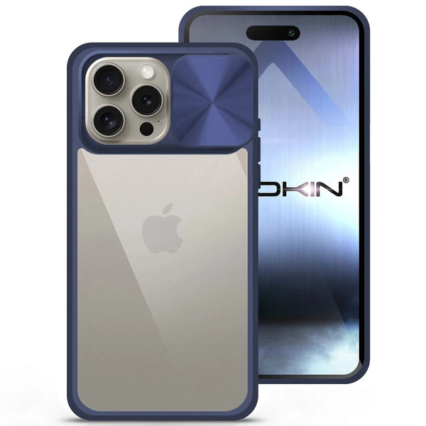 Capa iPhone 16 Pro Max Tampa Deslizante Premium - Azul Marinho