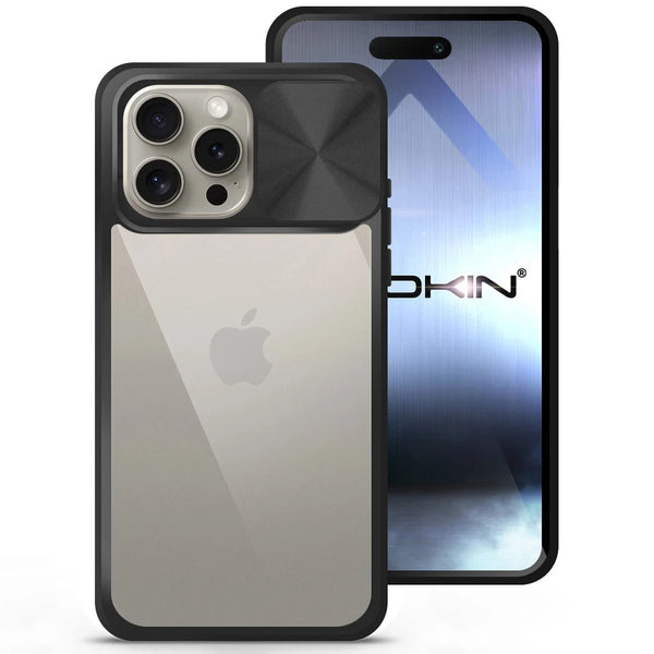 Capa iPhone 16 Pro Max Tampa Deslizante Premium - Preto