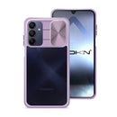 Capa Samsung Galaxy A15 4G/5G com tampa da câmera deslizante - Lilás