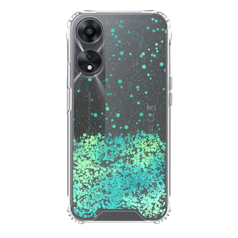 Capa Oppo A78 4G Purpurina - Azul Turquesa