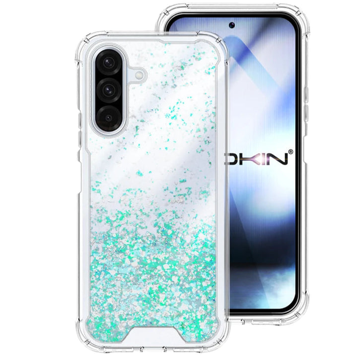 Capa Samsung Galaxy A36 Purpurina Premium - Azul Turquesa