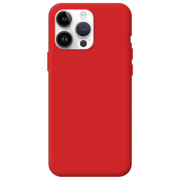 Capa de Silicone Premium para iPhone 14 Pro Max - Vermelho