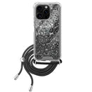 Capa iPhone 16 Pro Max Purpurina Cordão - Preto