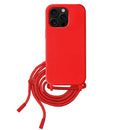 Capa iPhone 16 Pro Max Silicone Cordão - Vermelho