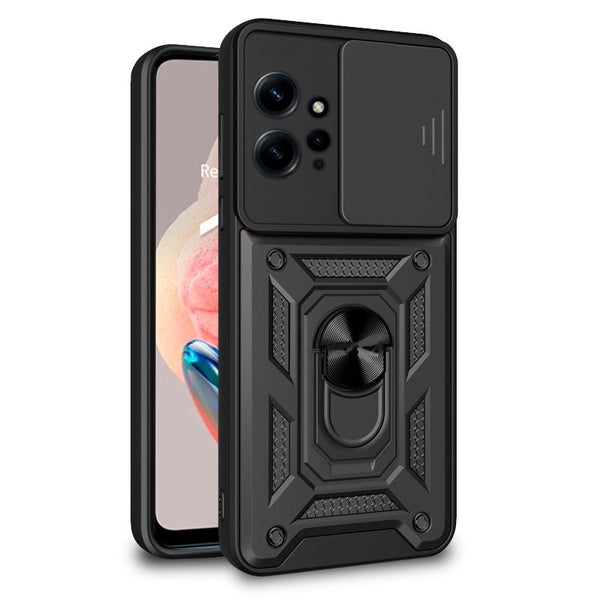 Capa Xiaomi Redmi Note 12 4G Militar Tampa Deslizante - Preto