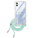 Capa Samsung Galaxy A06 Purpurina Cordão - Azul Turquesa