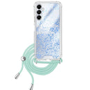 Capa Samsung Galaxy A16 Purpurina Cordão - Azul Turquesa