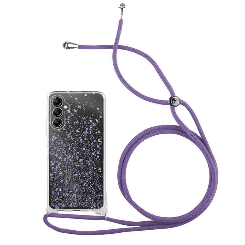 Capa Samsung Galaxy A54 5G Purpurina Cordão - Lilás