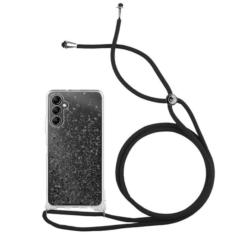 Capa Samsung Galaxy A54 5G Purpurina Cordão - Preto