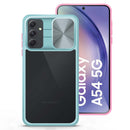 Capa Samsung Galaxy A54 5G Tampa Deslizante Premium - Azul Turquesa