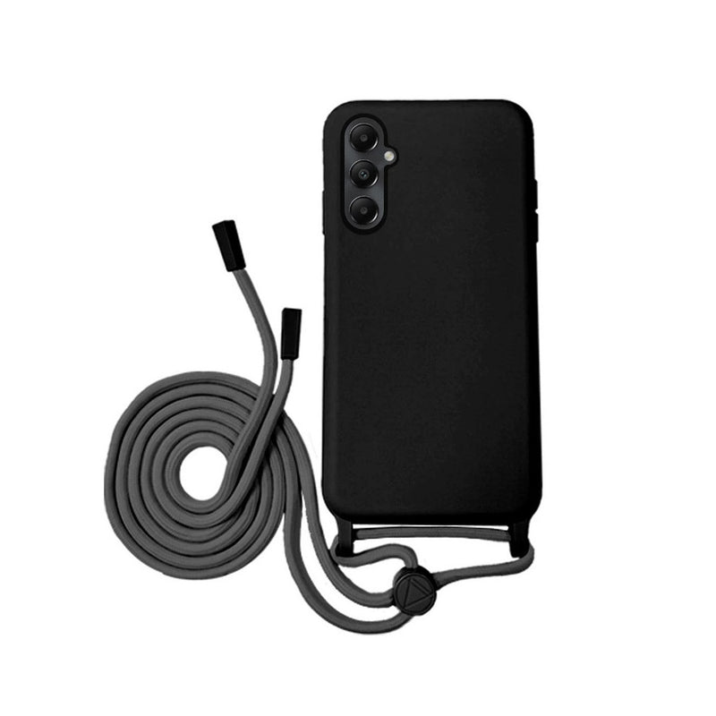 Capa Samsung Galaxy A56 Silicone Cordão - Preto