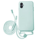 Capa Samsung Galaxy A06 Silicone Cordão - Azul Turquesa