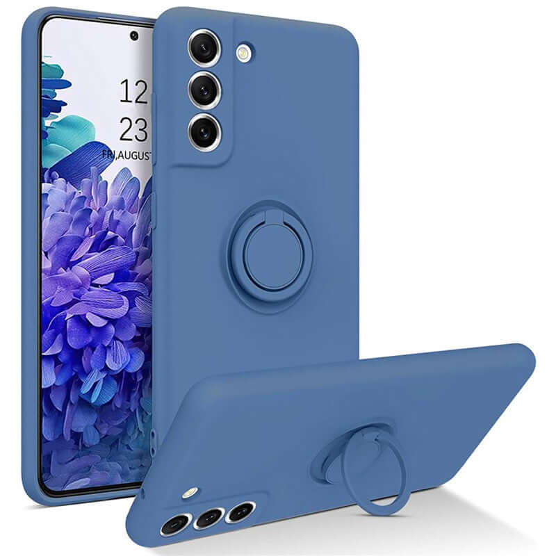 Capa Samsung Galaxy A54 5G Silicone Iman Anel - Azul Escuro