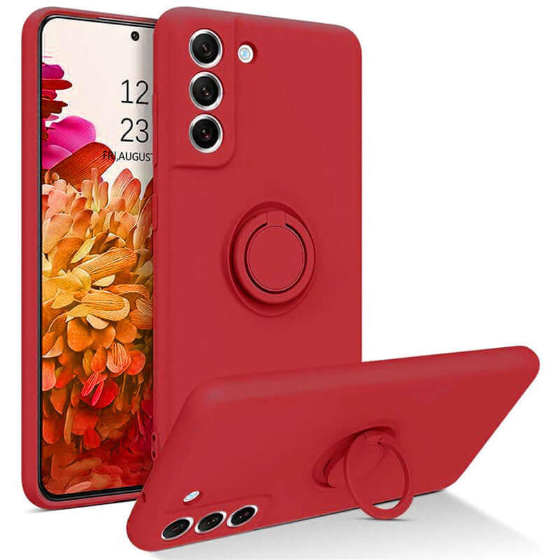 Capa Samsung Galaxy A54 5G Silicone Iman Anel - Vermelho