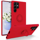 Capa Samsung Galaxy S23 Ultra Silicone Iman Anel - Vermelho