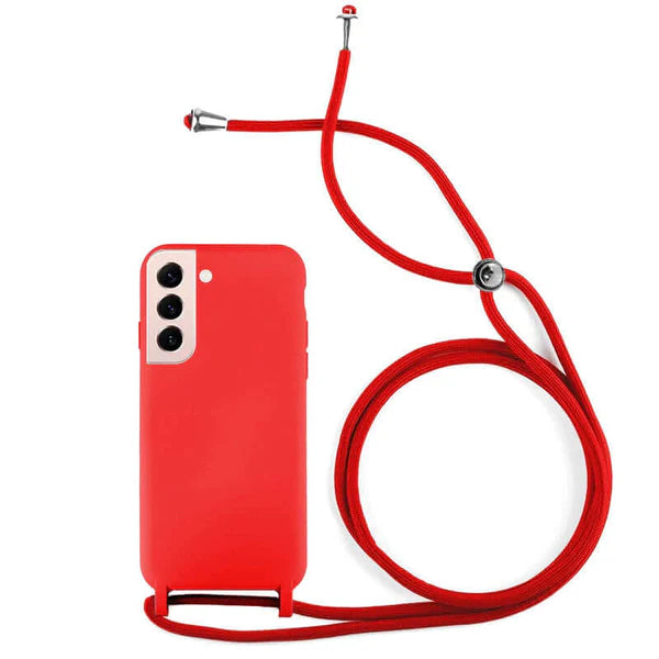 Capa Samsung Galaxy S25 Silicone Cordão - Vermelho
