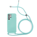 Capa Samsung Galaxy S25 Ultra Silicone Cordão - Azul Turquesa