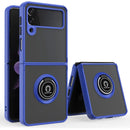 Capa Samsung Galaxy Z Flip 4 Smoked Iman Anel - Azul Escuro