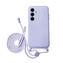 Capa Samsung Galaxy S24 Plus Silicone Cordão - Lilás