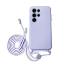 Capa Samsung Galaxy S24 Ultra Silicone Cordão - Lilás
