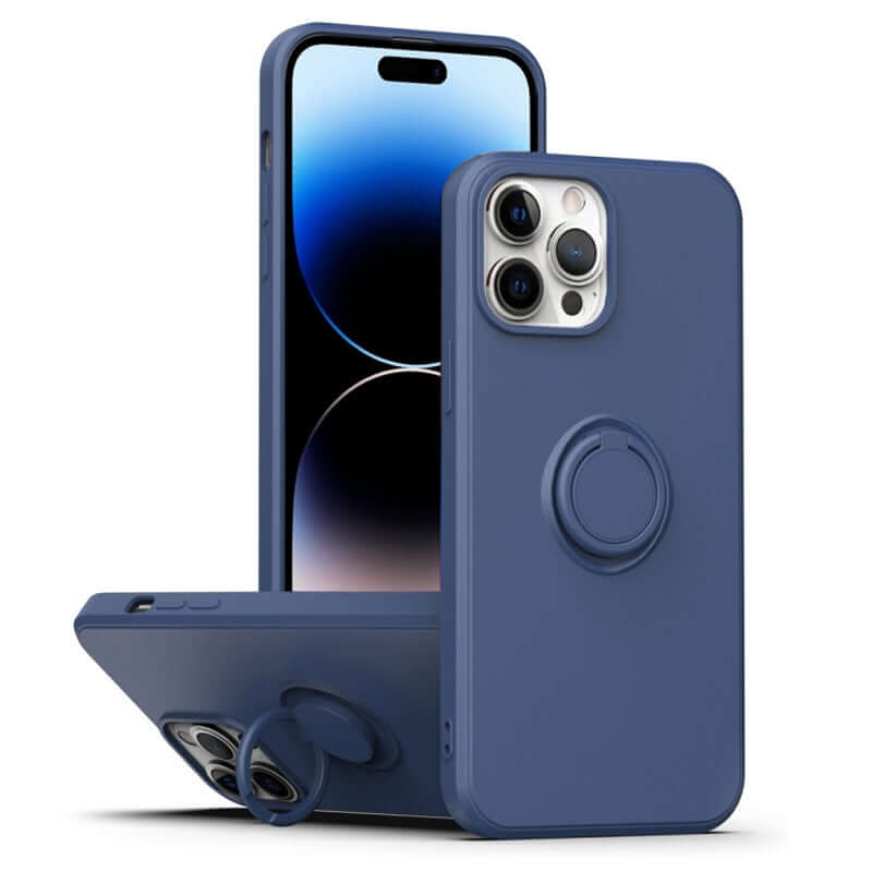 Capa Xiaomi 12/12X Silicone Iman Anel - Azul Escuro