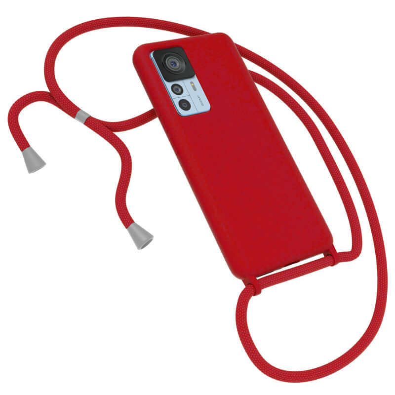 Capa Xiaomi 12 Lite Silicone Cordão - Vermelho