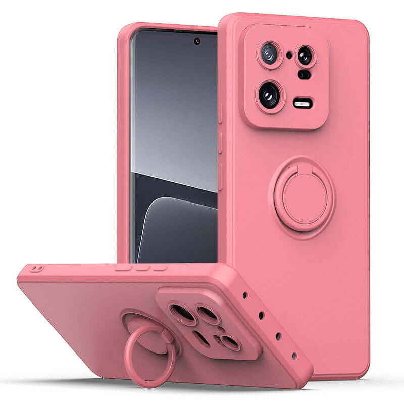 Capa Xiaomi 13 de Silicone com íman e Anel 360º - Rosa