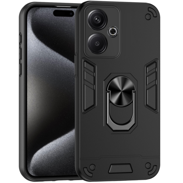 Capa Xiaomi Redmi 13 Militar Iman Anel - Preto