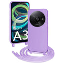 Capa Xiaomi Redmi A3 Silicone Cordão - Lilás