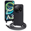 Capa Xiaomi Redmi A3 Silicone Cordão - Preto