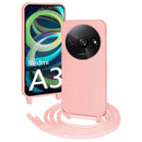 Capa Xiaomi Redmi A3 Silicone Cordão - Rosa