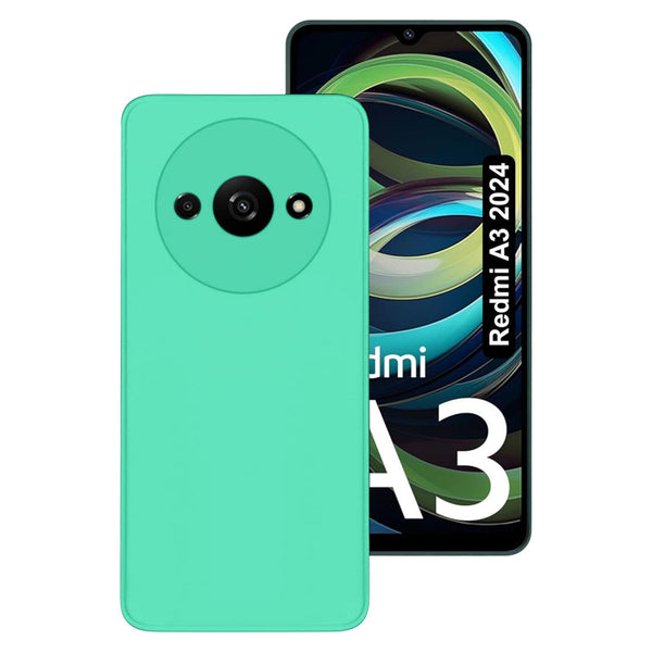 Capa Xiaomi Redmi A3 Silicone Premium - Azul Turquesa