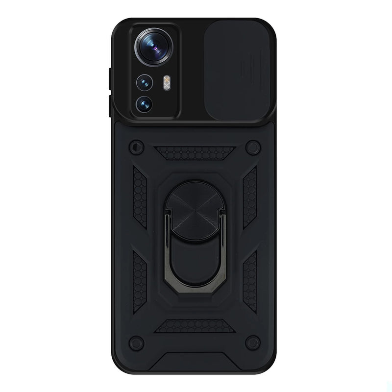 Capa Xiaomi 12/12X Militar Tampa Deslizante - Preto